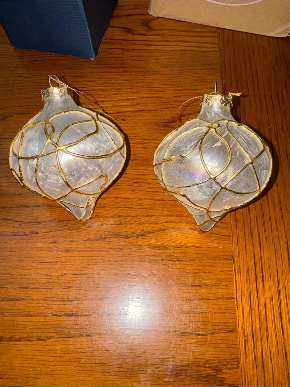 Vintage Glass Ornaments set of 2